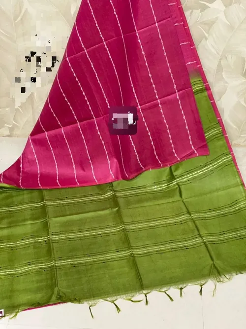 Graceful Kota Staple Saree with Flag Stripes Body – Lightweight Elegance with Contemporary Charm